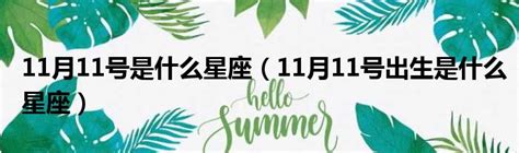 11月11號是什麼星座|11月11日生日書（天蠍座）